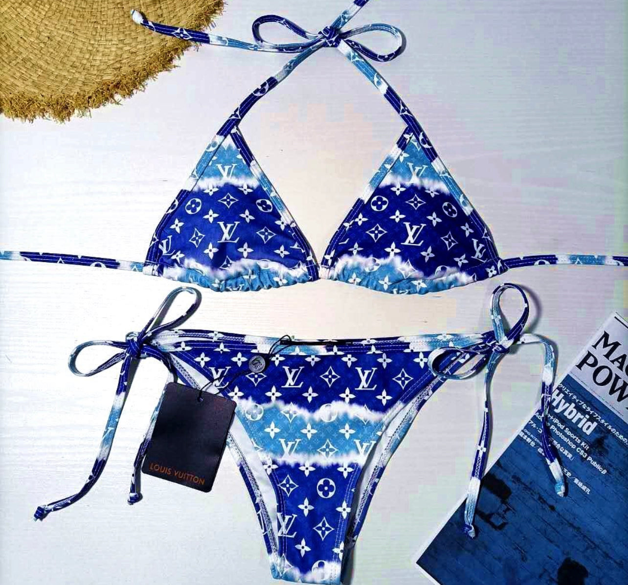 Louis Vuitton LV Monogram Blue 2 Pieces Bikini Set - USALast